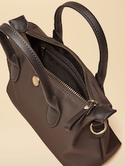 Joules Mini Chocolate Brown Crossbody Handbag - Image 5 of 9