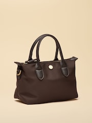 Joules Mini Chocolate Brown Crossbody Handbag - Image 7 of 9