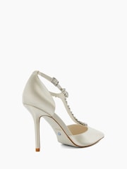 Dune London Cream Devotional Bridal Embellished Heels - Image 5 of 7