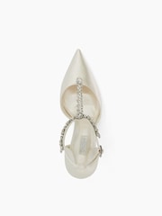 Dune London Cream Devotional Bridal Embellished Heels - Image 6 of 7