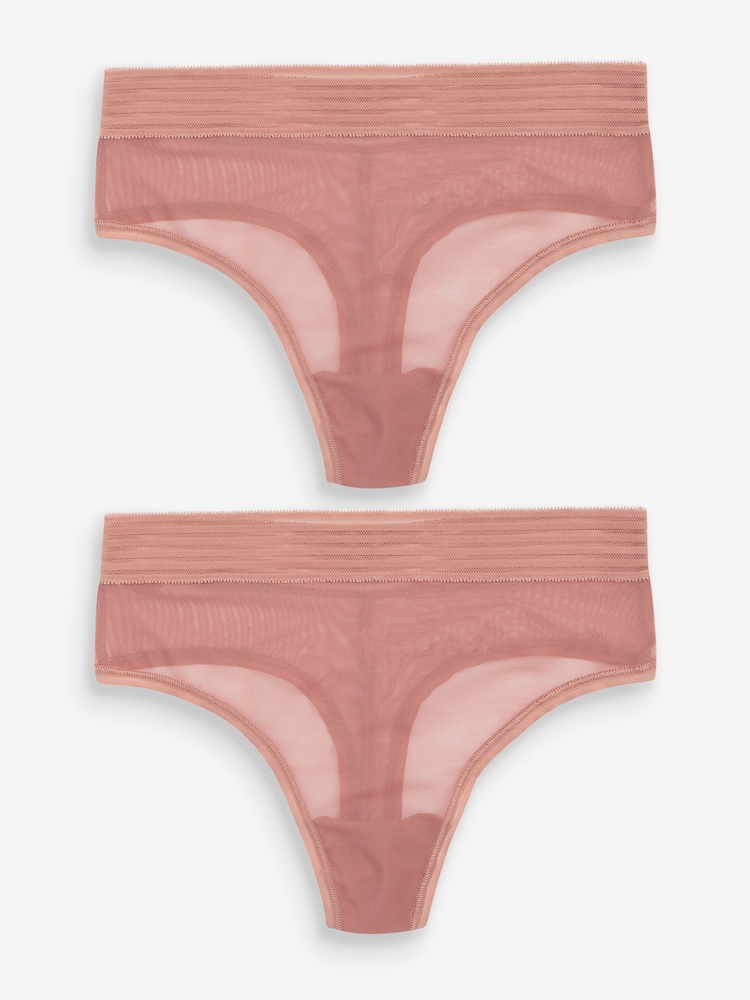 Bruin - Triumph Tempting Sheer High Waist String Briefs 2 Pack - Image 5 of 6