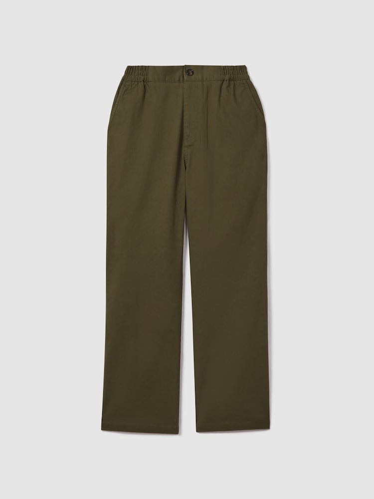 Reiss Sage Colter 3-9 yrs Elasticated Waist Cotton Blend Trousers - Image 1 of 3