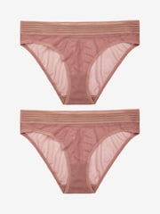 Triumph Tempting Sheer High Leg Tai Briefs 2 Pack - Image 1 of 6