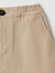 Reiss Stone Colter 3-9 yrs Elasticated Waist Cotton Blend Trousers - Image 4 of 4