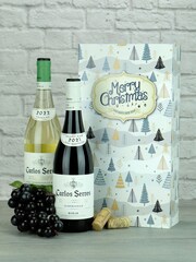 LeBonVin Red & White Rioja Wines Merry Christmas Gift - Image 1 of 1