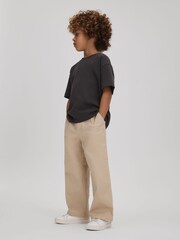 Reiss Stone Colter 9-13 yrs Elasticated Waist Cotton Blend Trousers - Image 1 of 4