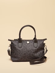 Joules Mini Chocolate Brown Leopard Print Crossbody Handbag - Image 1 of 8