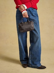 Joules Mini Chocolate Brown Leopard Print Crossbody Handbag - Image 3 of 8