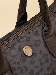 Joules Mini Chocolate Brown Leopard Print Crossbody Handbag - Image 7 of 8