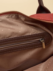 Joules Edie Rust Orange Zip Top Shopper Bag - Image 10 of 10