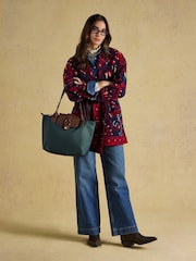 Joules Edie Green Zip Top Shopper Bag - Image 3 of 8