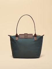 Joules Edie Green Zip Top Shopper Bag - Image 5 of 8