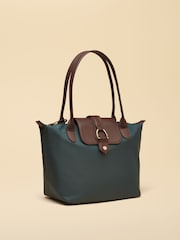 Joules Edie Green Zip Top Shopper Bag - Image 6 of 8