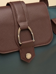 Joules Edie Green Zip Top Shopper Bag - Image 7 of 8