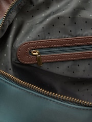 Joules Edie Green Zip Top Shopper Bag - Image 8 of 8