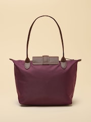 Joules Edie Port Red Zip Top Shopper Bag - Image 6 of 9