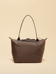 Joules Edie Mocha Brown Zip Top Shopper Bag - Image 6 of 8
