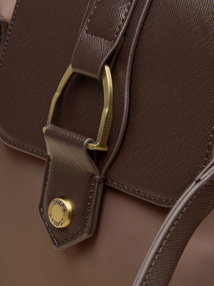 Joules Edie Mocha Brown Zip Top Shopper Bag - Image 9 of 9 Joules Edie Mocha Brown Zip Top Shopper Bag - Image 9 of 9