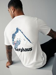 Berghaus White Mountain Art Short Sleeve 100% Cotton White T-Shirt - Image 1 of 5