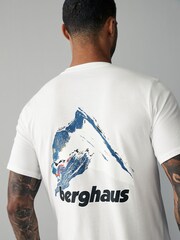 Berghaus White Mountain Art Short Sleeve 100% Cotton White T-Shirt - Image 4 of 5