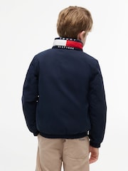 Tommy Hilfiger Navy Blue Essential Flag Logo Collar Padded Jacket - Image 2 of 7