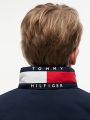 Tommy Hilfiger Navy Blue Essential Flag Logo Collar Padded Jacket - Image 4 of 7