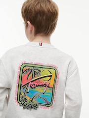 Tommy Hilfiger Grey Back Logo Graphic Sweatshirt - Image 4 of 5