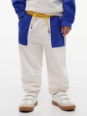 Tommy Hilfiger White Back Logo Graphic Cuffed Leg Joggers - Image 1 of 5