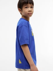 Tommy Hilfiger Blue Logo Embroidery Pique T-Shirt - Image 2 of 4