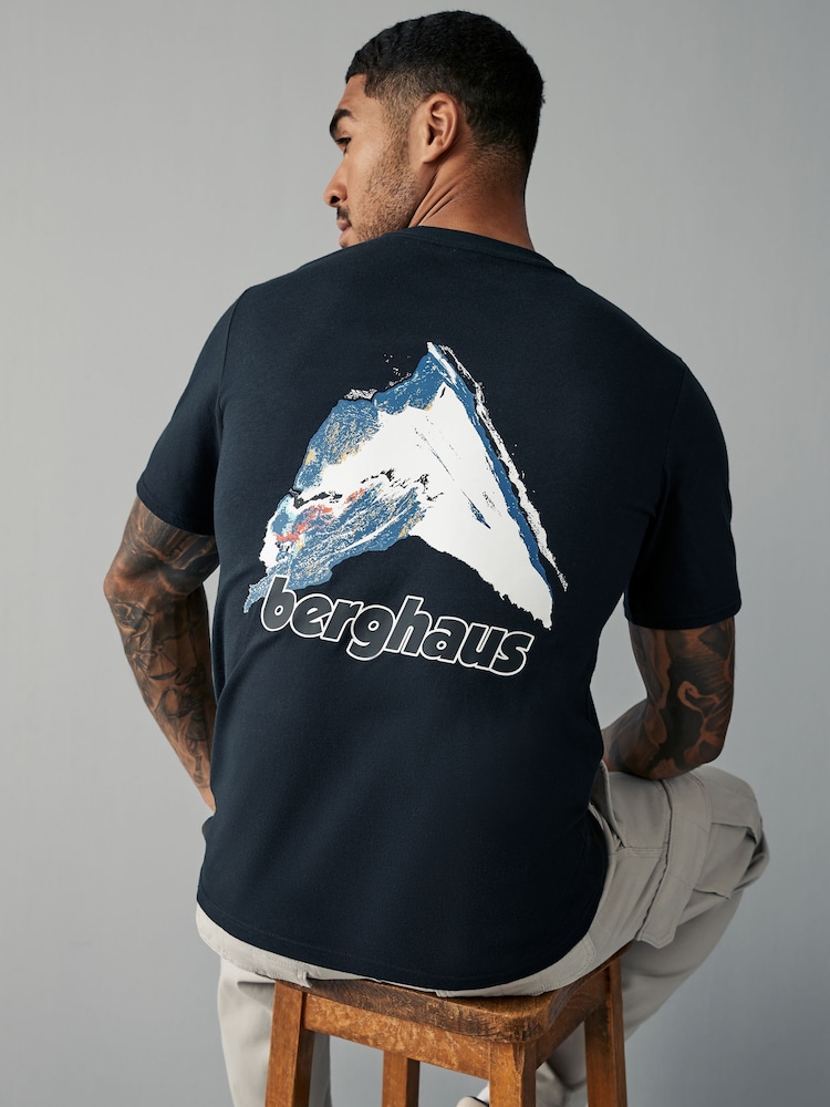 Berghaus Black Mountain Art Short Sleeve 100% Cotton T-Shirt - Image 1 of 6