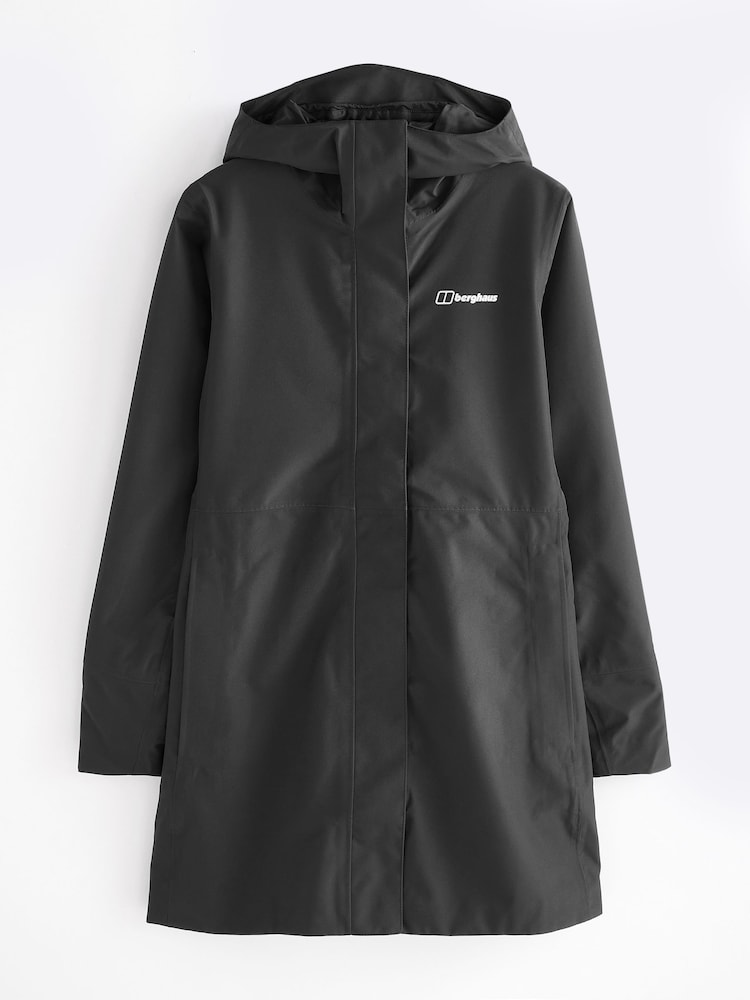 Berghaus Black Omeara Long Shell Waterproof Jacket - Image 8 of 8