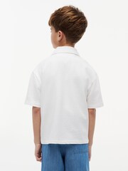 Tommy Hilfiger White Relaxed Fit Seersucker Short Sleeve Shirt - Image 2 of 5