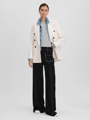 Reiss Kylie Hose mit weitem Bein und Kontrastnähten - Bild 1 von 6