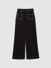 Reiss Kylie Hose mit weitem Bein und Kontrastnähten - Bild 2 von 6
