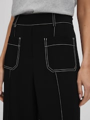 Reiss Kylie Hose mit weitem Bein und Kontrastnähten - Bild 4 von 6