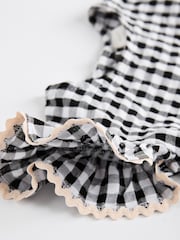 Black/White Gingham Baby Dress and Leggings Set - Image 9 of 11
