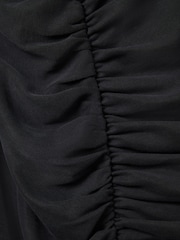 Reiss Charcoal Lana Ruched Jersey Midi Dress - Image 6 of 6