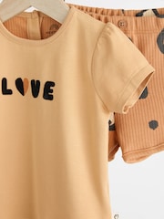 Leopard Print Baby 100% Cotton Top and Shorts 2 Piece Set - Image 5 of 9