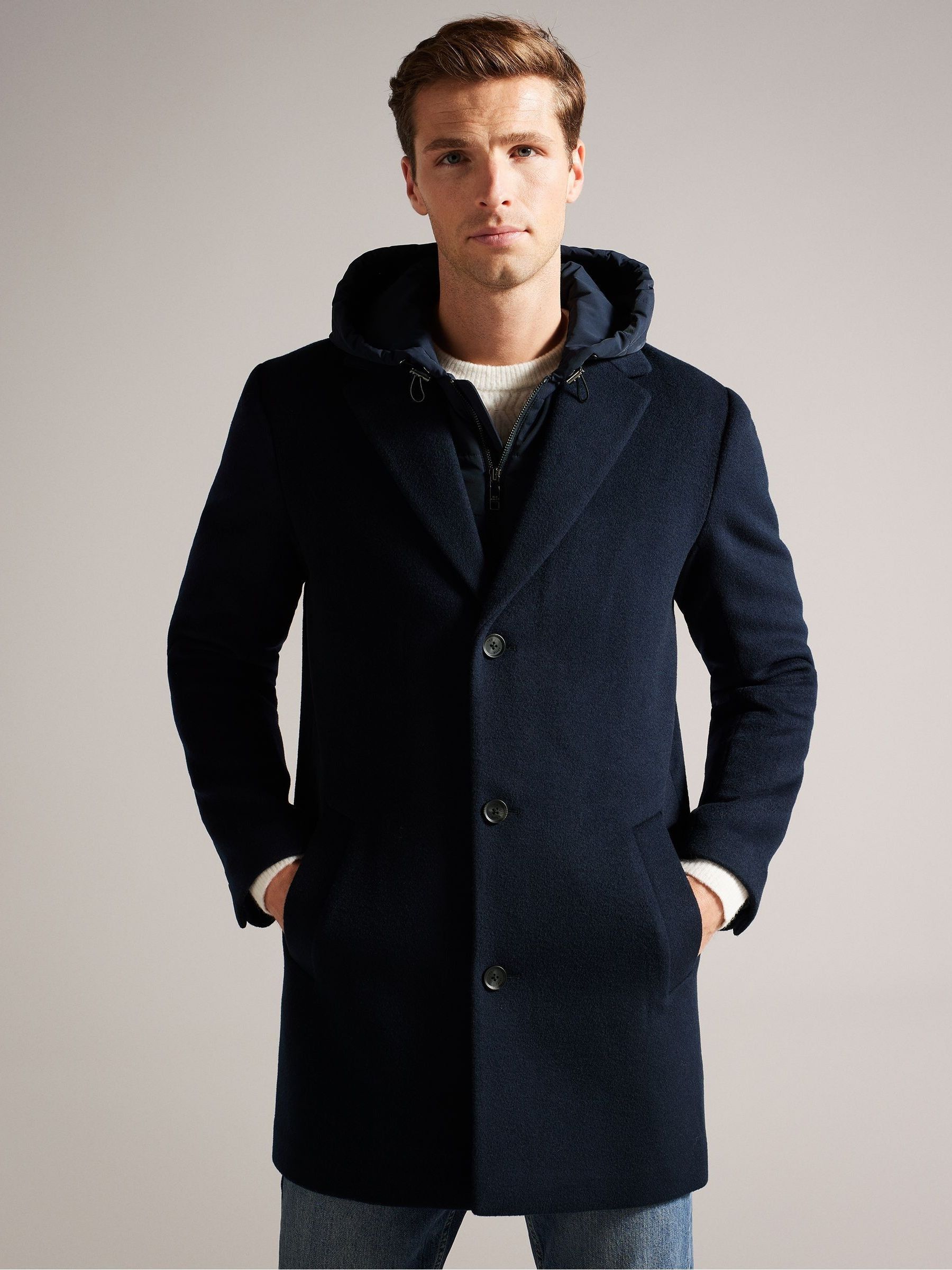 Ted baker wool blend coat sales