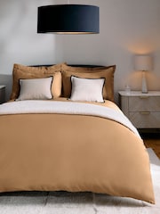 Camel Tan N. Premium 400 Thread Count 100% Egyptian Cotton Sateen Luxury Duvet Cover And Pillowcase Set - Image 1 of 5