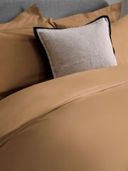 Camel Tan N. Premium 400 Thread Count 100% Egyptian Cotton Sateen Luxury Duvet Cover And Pillowcase Set - Image 3 of 5