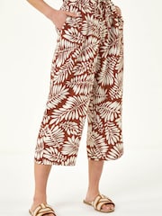 Roman Brown Petite Cropped Trousers - Image 4 of 5