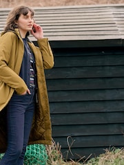 Seasalt Cornwall Yellow Janelle Waterproof Coat - Image 2 of 8