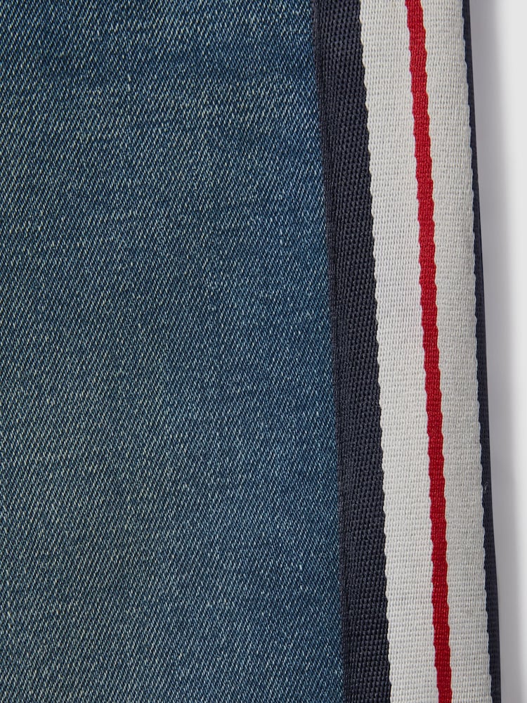 Reiss Blue Marie 13-14 yrs Side Stripe Straight Leg Jeans - Image 6 of 6