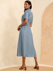 Love & Roses Kurzärmeliges Hemdkleid aus TENCEL™ mit Gürtel - Bild 3 von 4