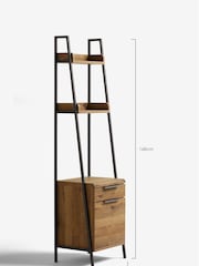 Dark Bronx Oak Effect Ladder Bedside Table - Image 9 of 9