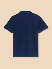 White Stuff Blue 100% Cotton Utility Polo Shirt - Image 6 of 7