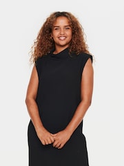 Saint Tropez Bronte Sleeveless Mock Neck Black Dress - Image 1 of 5