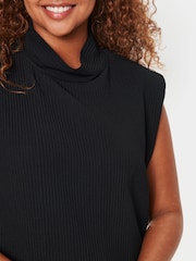 Saint Tropez Bronte Sleeveless Mock Neck Black Dress - Image 3 of 5