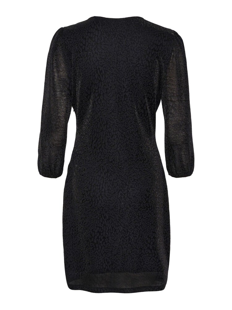 Saint Tropez Biana V-Neck 3/4 Sleeve Black Dress - Image 6 of 6